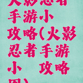 火影忍者手游小氪攻略(火影忍者手游小氪攻略图)