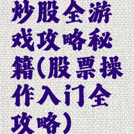 炒股全游戏攻略秘籍(股票操作入门全攻略)