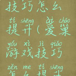 爱巢游戏技巧怎么提升(爱巢游戏技巧怎么提升好感度)