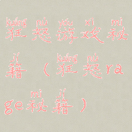 狂怒游戏秘籍(狂怒rage秘籍)