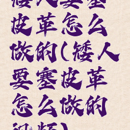 矮人要塞皮革怎么做的(矮人要塞皮革怎么做的视频)