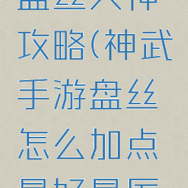 神武手游盘丝大神攻略(神武手游盘丝怎么加点最好最厉害)
