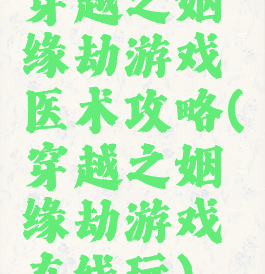 穿越之姻缘劫游戏医术攻略(穿越之姻缘劫游戏在线玩)