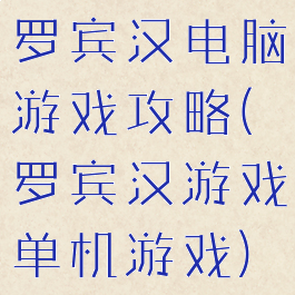 罗宾汉电脑游戏攻略(罗宾汉游戏单机游戏)