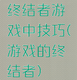 终结者游戏中技巧(游戏的终结者)