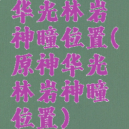 华光林岩神瞳位置(原神华光林岩神瞳位置)