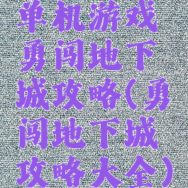 单机游戏勇闯地下城攻略(勇闯地下城攻略大全)