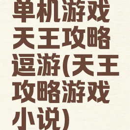 单机游戏天王攻略逗游(天王攻略游戏小说)