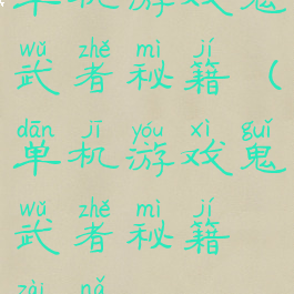 单机游戏鬼武者秘籍(单机游戏鬼武者秘籍在哪)