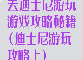 去迪士尼游玩游戏攻略秘籍(迪士尼游玩攻略上)