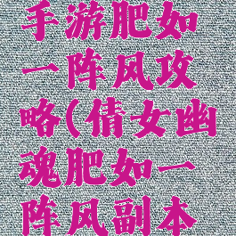 倩女幽魂手游肥如一阵风攻略(倩女幽魂肥如一阵风副本怎么过)