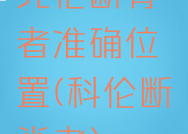 克伦断脊者准确位置(科伦断脊者)