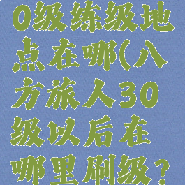 八方旅人30级练级地点在哪(八方旅人30级以后在哪里刷级?)