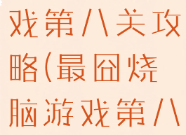 坑爹烧脑游戏第八关攻略(最囧烧脑游戏第八关怎么过)