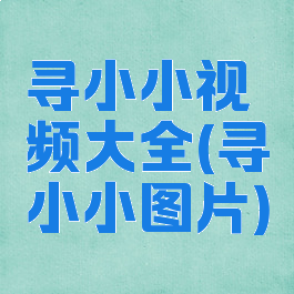 寻小小视频大全(寻小小图片)