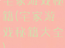 宅家游戏秘籍(宅家游戏秘籍大全)