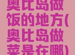 奥比岛做饭的地方(奥比岛做菜是在哪)