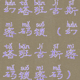 幻塔班吉斯密码锁(幻塔班吉斯密码锁密码)