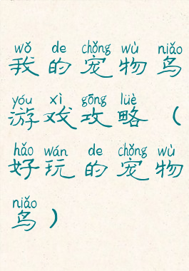 我的宠物鸟游戏攻略(好玩的宠物鸟)