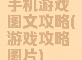 手机游戏图文攻略(游戏攻略图片)