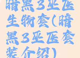 暗黑3巫医生物套(暗黑3巫医套装介绍)