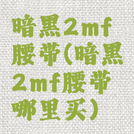 暗黑2mf腰带(暗黑2mf腰带哪里买)