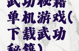 武功秘籍单机游戏(下载武功秘籍)