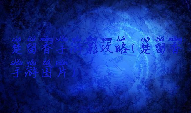 楚留香手游影攻略(楚留香手游图片)