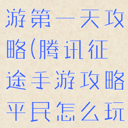 腾讯征途手游第一天攻略(腾讯征途手游攻略平民怎么玩)
