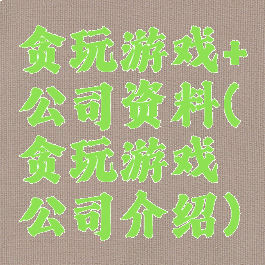 贪玩游戏+公司资料(贪玩游戏公司介绍)