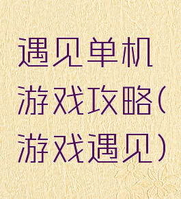 遇见单机游戏攻略(游戏遇见)