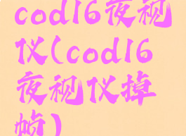 cod16夜视仪(cod16夜视仪掉帧)