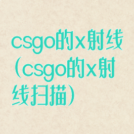 csgo的x射线(csgo的x射线扫描)