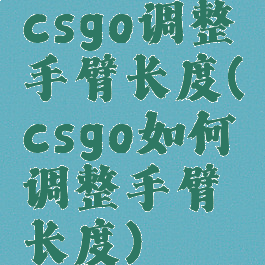 csgo调整手臂长度(csgo如何调整手臂长度)