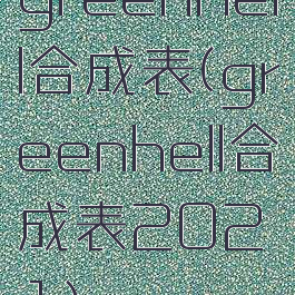 greenhell合成表(greenhell合成表2021)