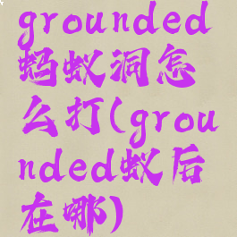 grounded蚂蚁洞怎么打(grounded蚁后在哪)