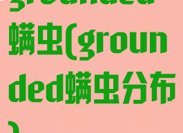 grounded螨虫(grounded螨虫分布)