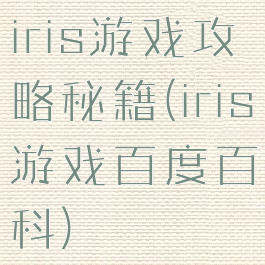 iris游戏攻略秘籍(iris游戏百度百科)