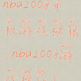 nba2008单机游戏秘籍(nba2008游戏操作)