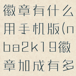 nba2k19徽章有什么用手机版(nba2k19徽章加成有多大)