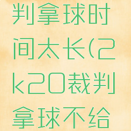 nba2k裁判拿球时间太长(2k20裁判拿球不给人)