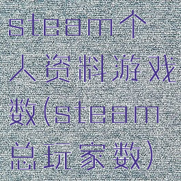 steam个人资料游戏数(steam总玩家数)
