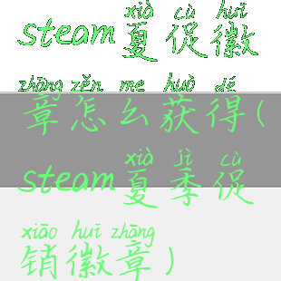 steam夏促徽章怎么获得(steam夏季促销徽章)