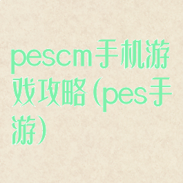 pescm手机游戏攻略(pes手游)