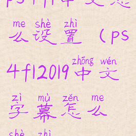 ps4f1中文怎么设置(ps4f12019中文字幕怎么设置)