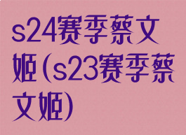s24赛季蔡文姬(s23赛季蔡文姬)