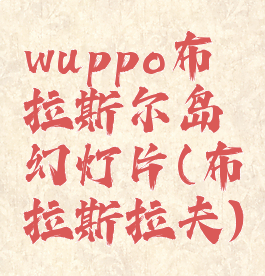 wuppo布拉斯尔岛幻灯片(布拉斯拉夫)