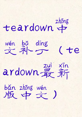 teardown中文补丁(teardown最新版中文)