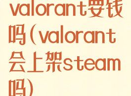 valorant要钱吗(valorant会上架steam吗)